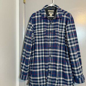 L.L. Bean Men's Fleece-Lined Flannel Shirt, Traditional Fit Size M-Tall